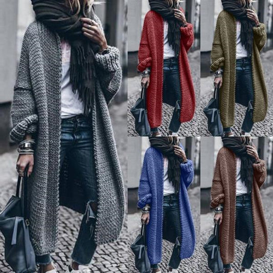 Long Sleeve Knit Casual Loose Cardigan Coat