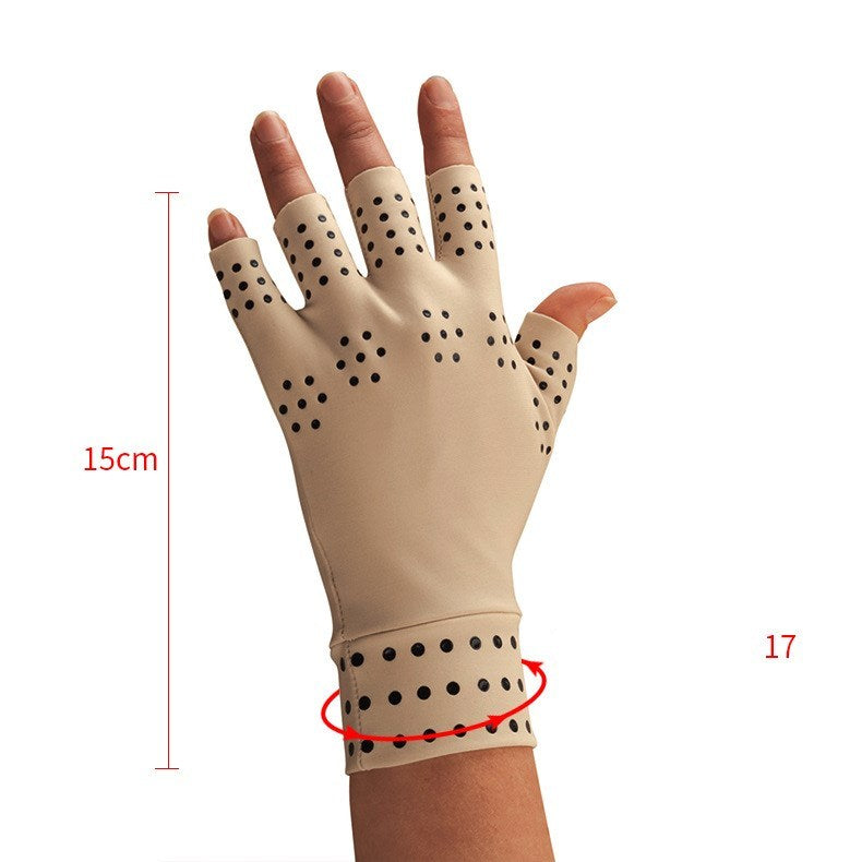 Health-Care Pressure Gloves Indoor Non-Slip Half-Finger Gloves