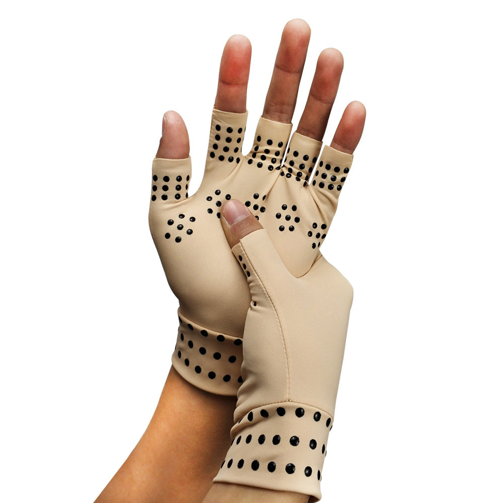 Health-Care Pressure Gloves Indoor Non-Slip Half-Finger Gloves