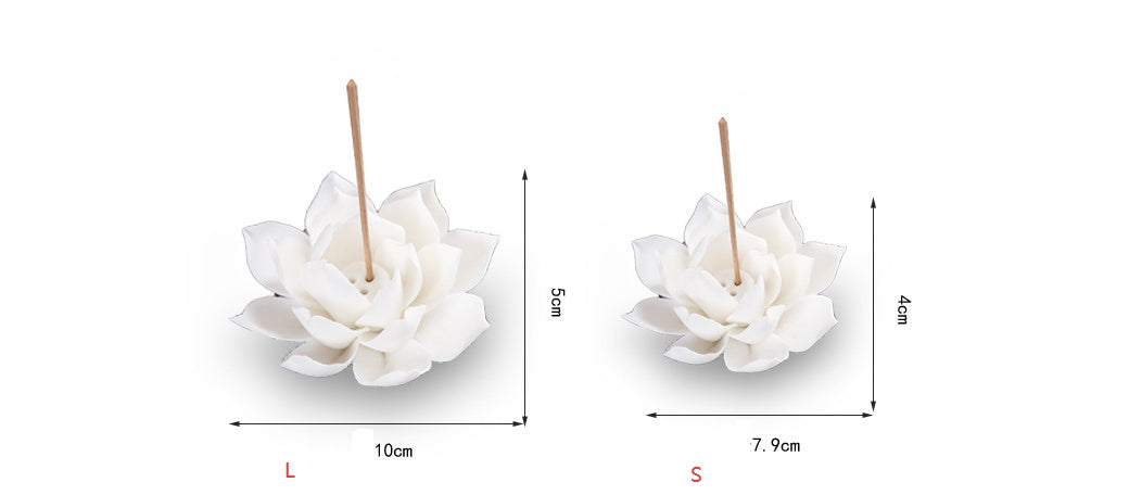 White porcelain incense burner lotus incense incense burner