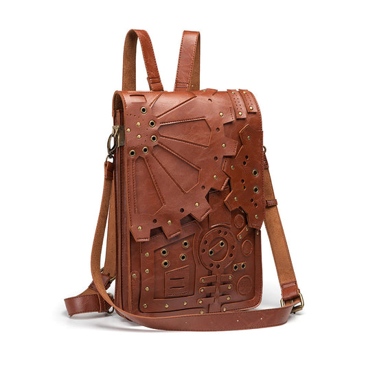 Vintage Gothic Steampunk Gear Shoulder Bag Backpack