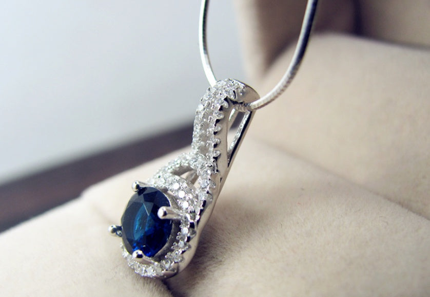 Sapphire crystal pendant