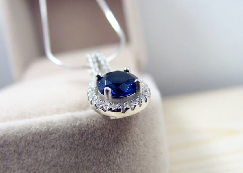 Sapphire crystal pendant