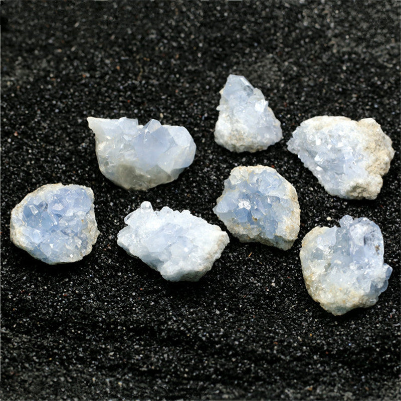 Natural Crystal Rough Stone Celestite Kyanite Crushed Stone Blue Crystal Decoration