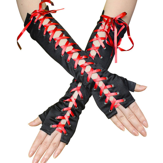 Satin Punk Gloves