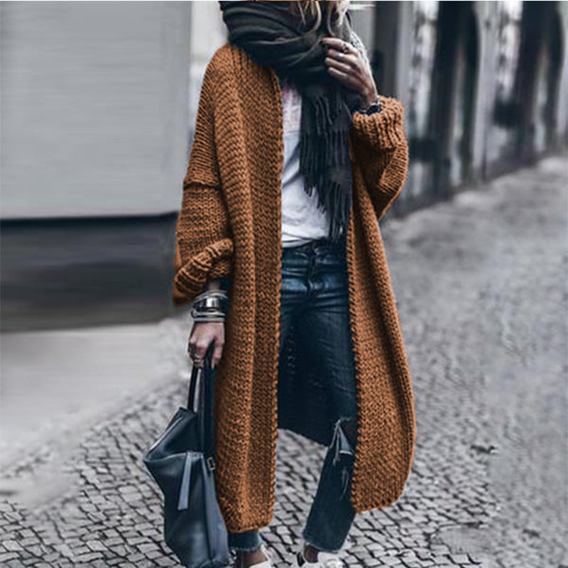 Long Sleeve Knit Casual Loose Cardigan Coat