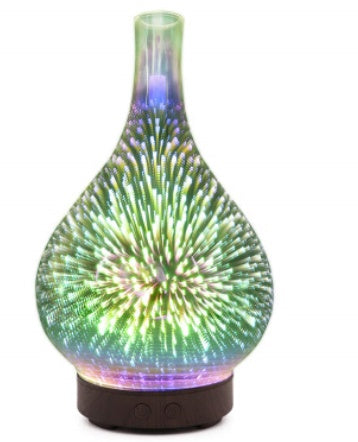 3D Glass Aroma Diffuser Colorful Lamp Humidifier Night Light