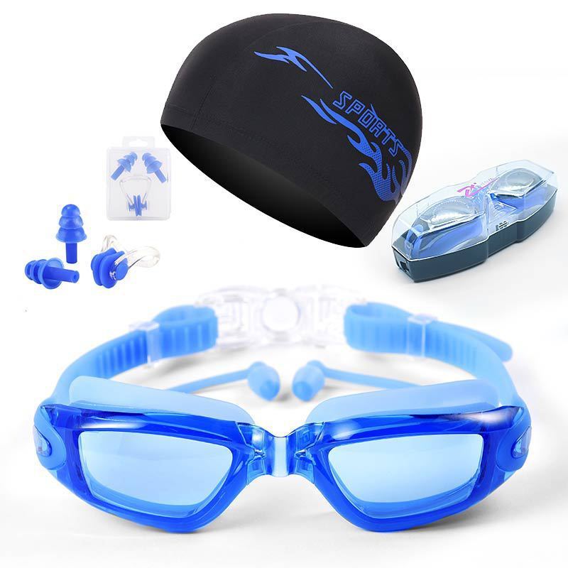 HD Waterproof Non-fogging Swimming Glasses Men's And Women's Large Frame Swimming Equipment