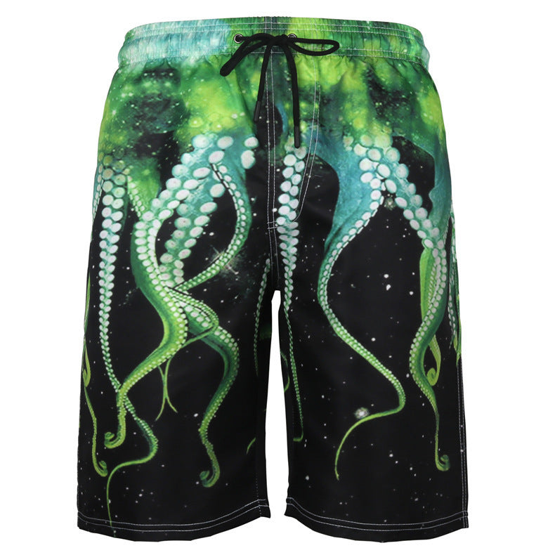 Men's Beach Pants Casual Shorts Octopus Amazon Plus Size Sweatpants