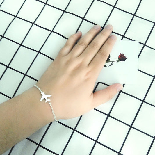 Women's Fashion Airplane Model Bracelet Jewelry