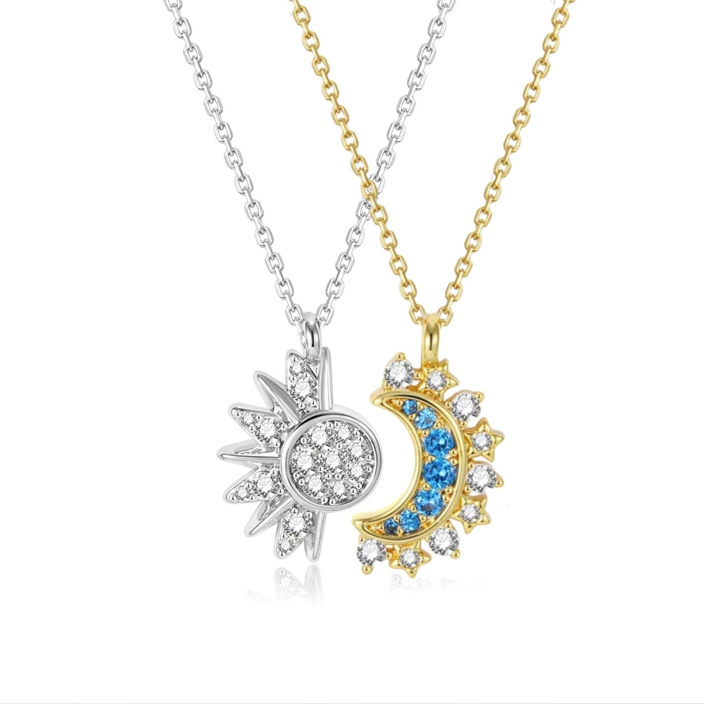 Moon And Sun Couple Necklace Stylish Clavicle