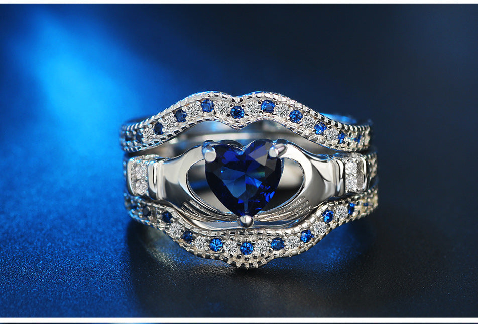 Love diamond ring exaggeration jewelry