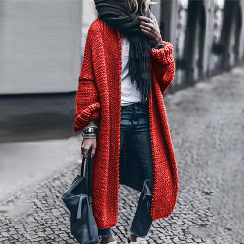 Long Sleeve Knit Casual Loose Cardigan Coat