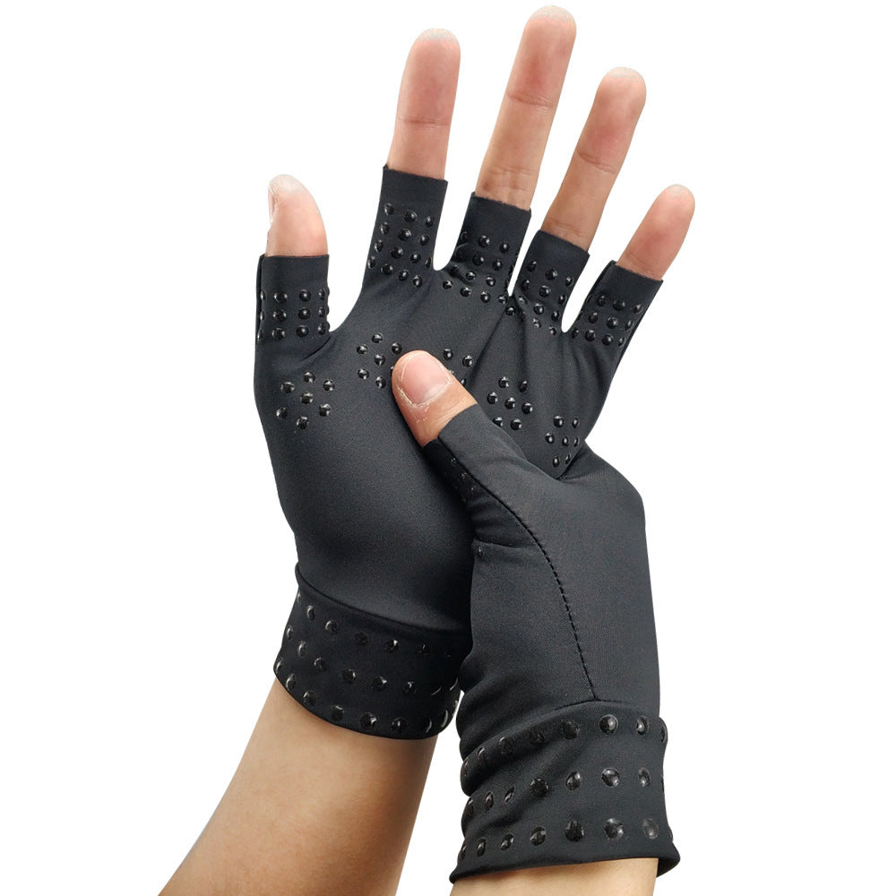 Health-Care Pressure Gloves Indoor Non-Slip Half-Finger Gloves