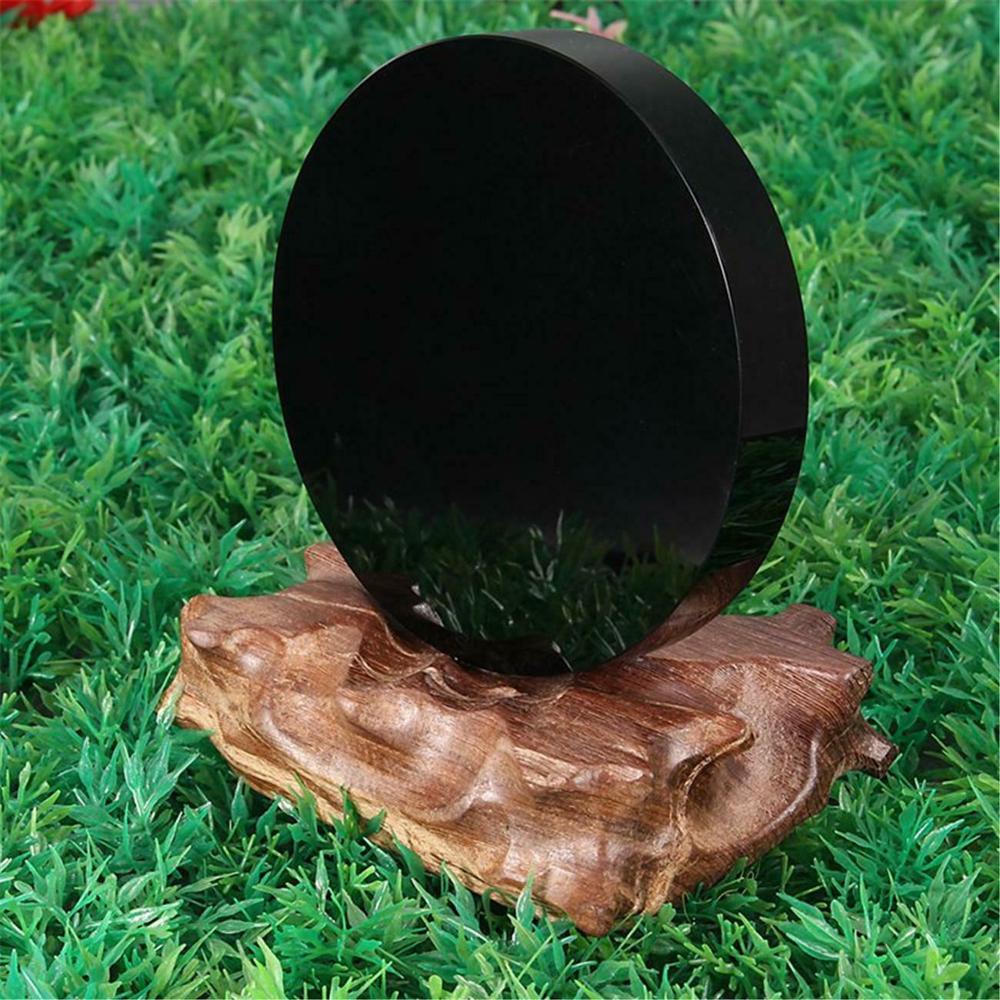 Natural Crystal Stone Obsidian Mirror