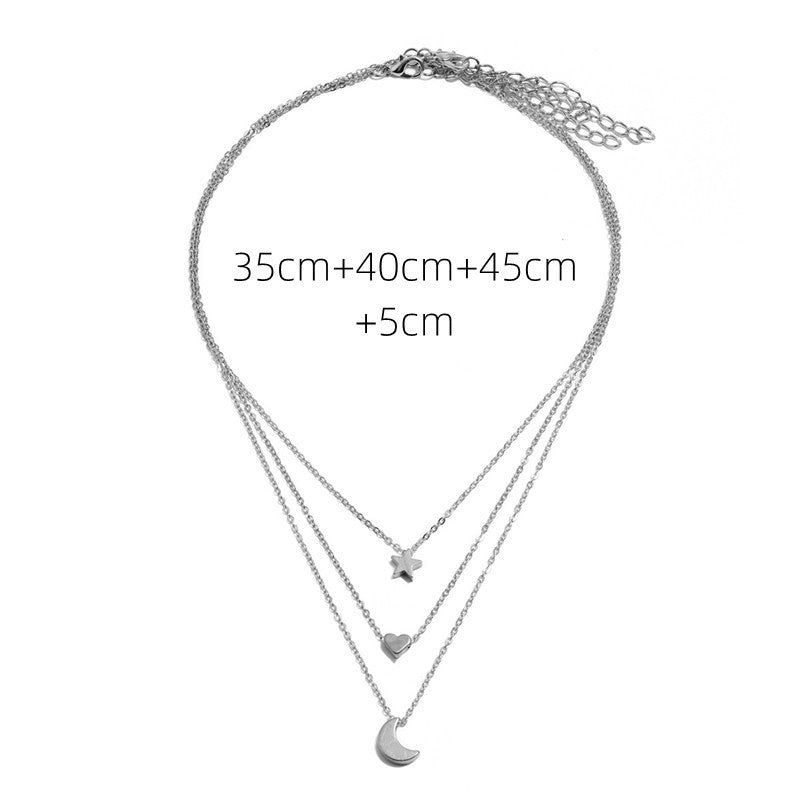 Multi-layer Star Moon Love Pendant Necklace