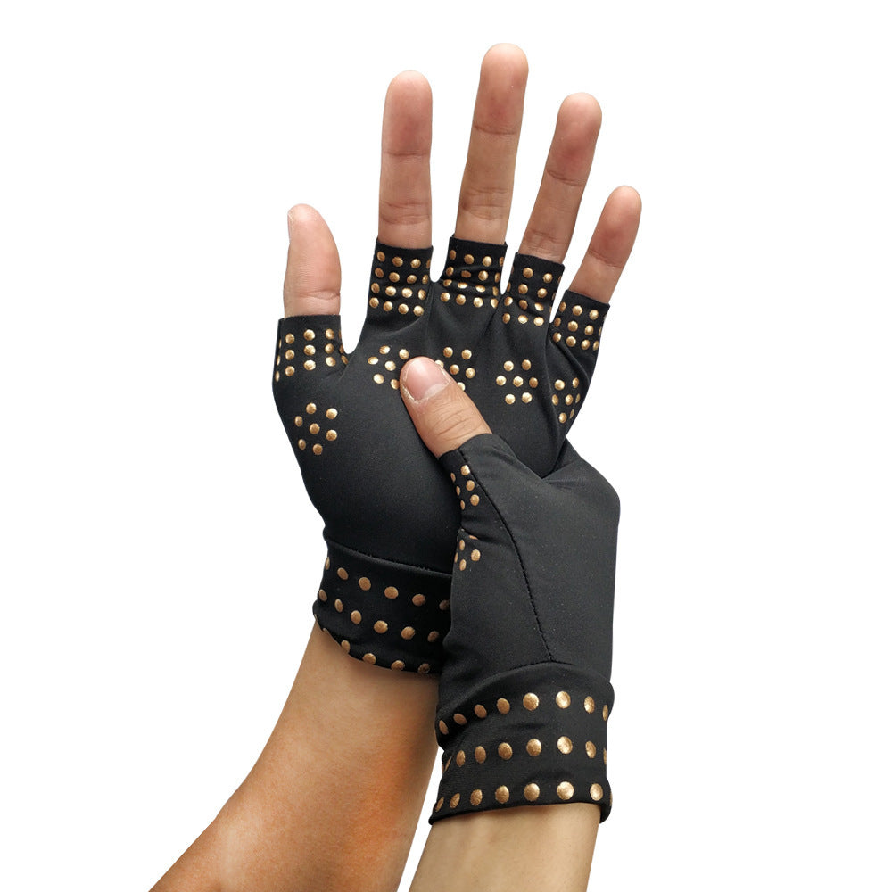 Health-Care Pressure Gloves Indoor Non-Slip Half-Finger Gloves