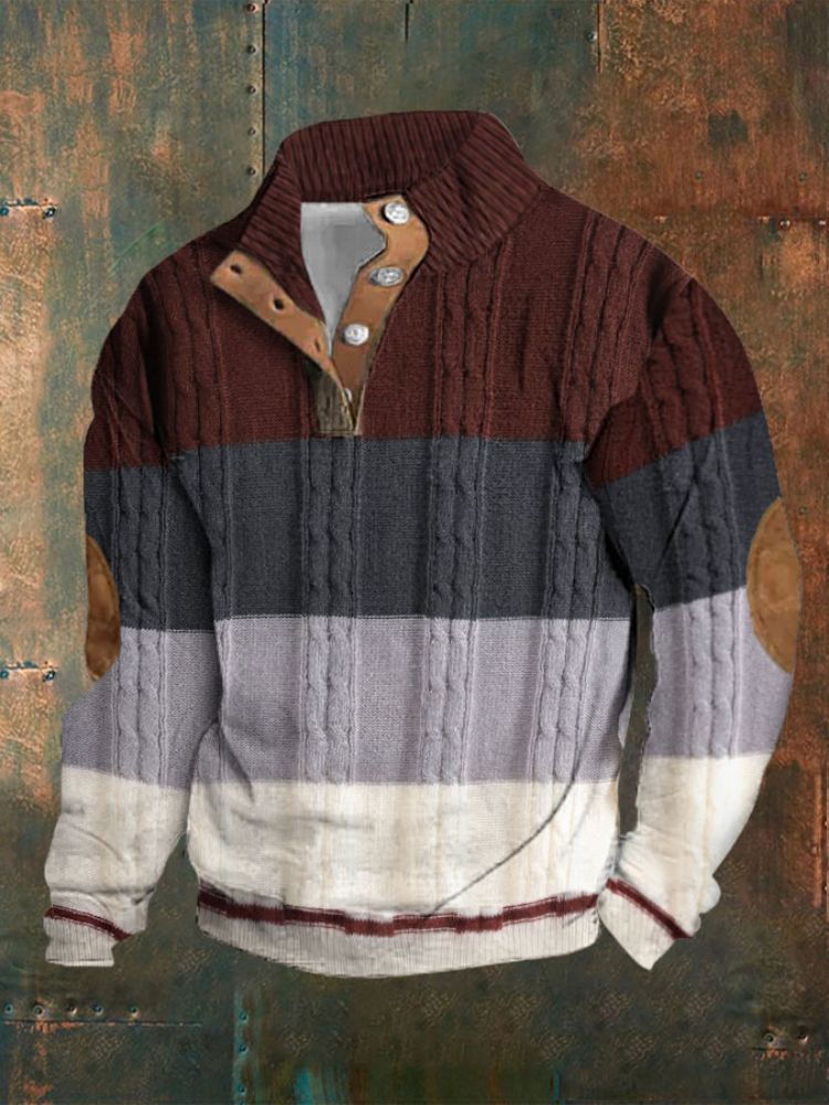 Half Zipper Sweater For Men Winter