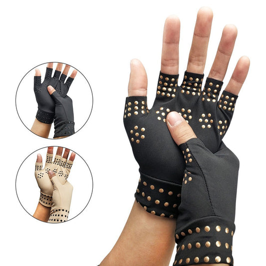 Health-Care Pressure Gloves Indoor Non-Slip Half-Finger Gloves