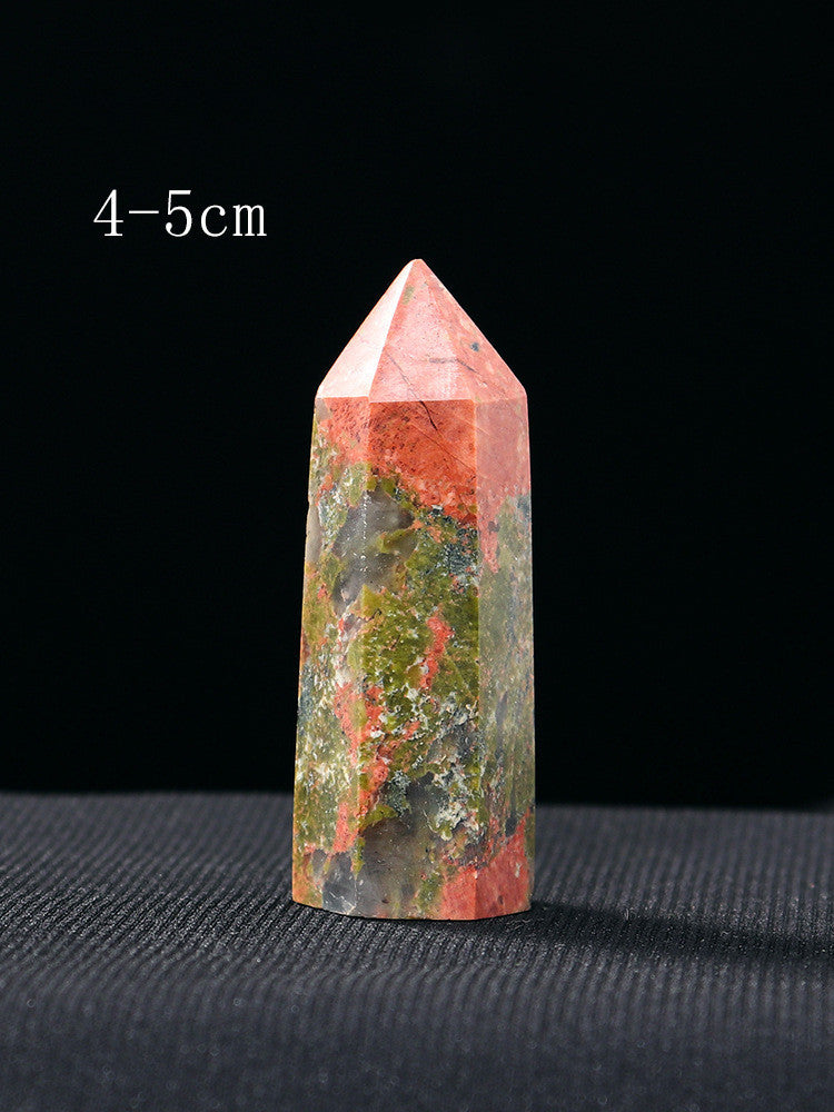 Natural Crystal Pillar Hexagonal Raw Stone Energy Household Decoration