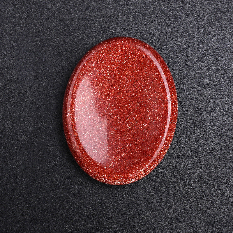 Oval Thumb Stone Natural Crystal Thumb Pressing Stone Decompression Stone