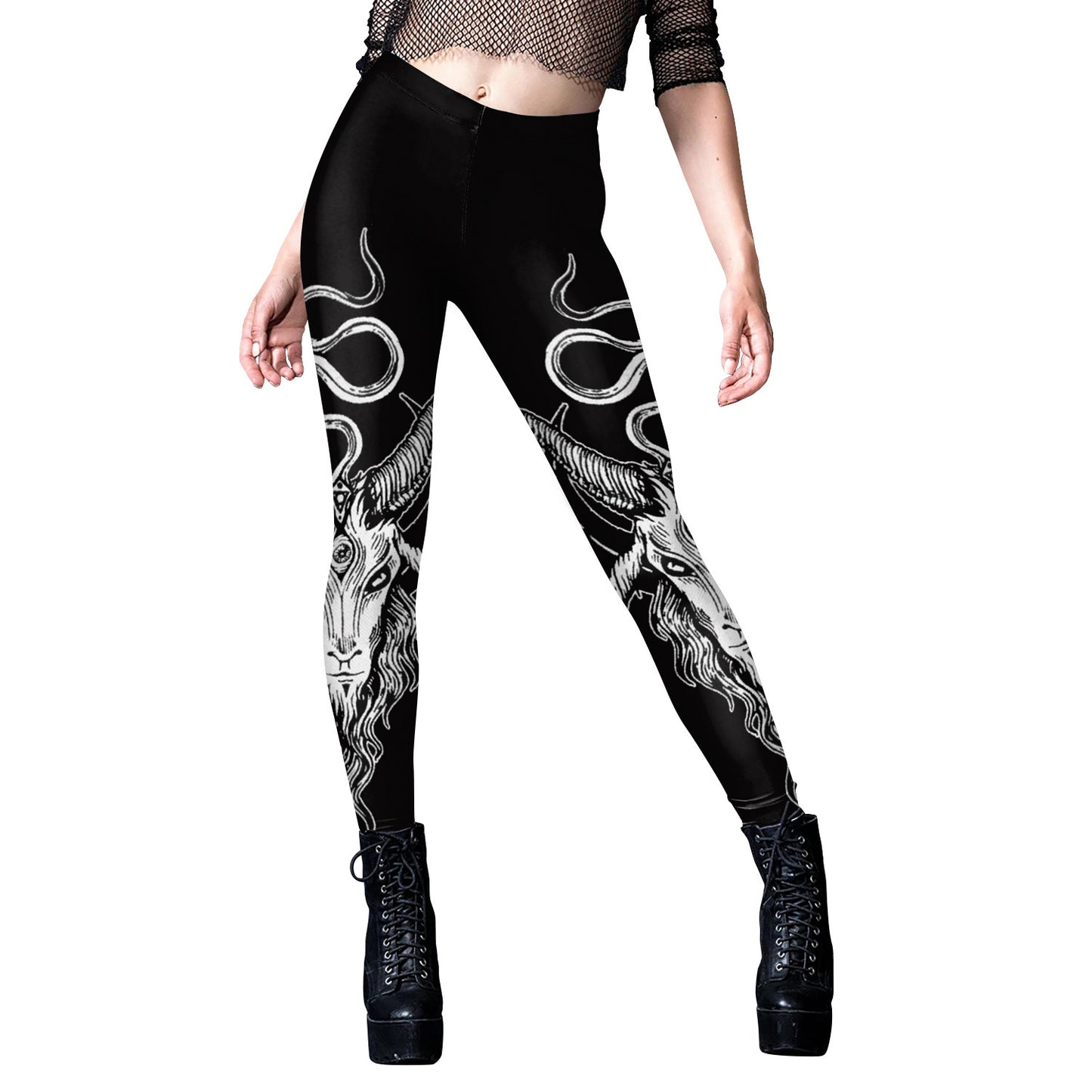 Women's Gothic Style Printed Yoga Tight Fitness Leggings