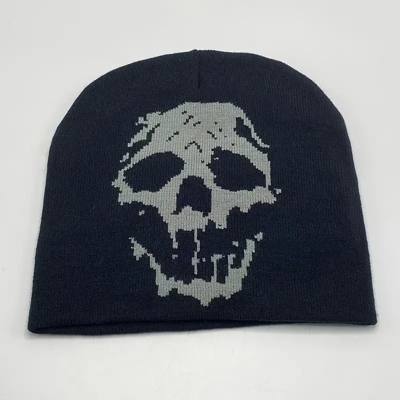 Gothic Letter Jacquard Beanie Hat