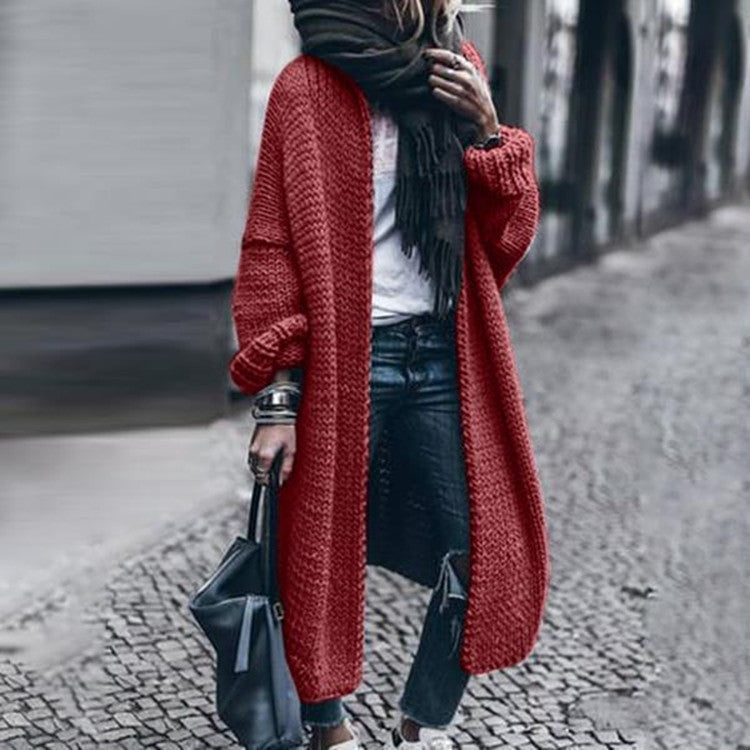 Long Sleeve Knit Casual Loose Cardigan Coat